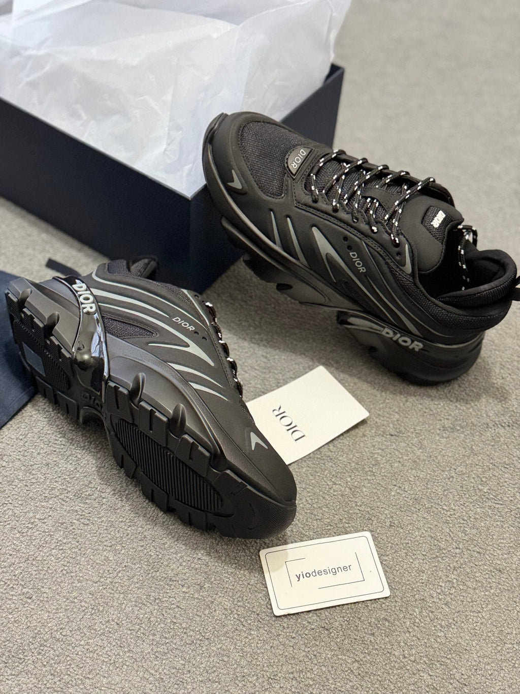 Dior B44 Blade Black Mesh Trainers