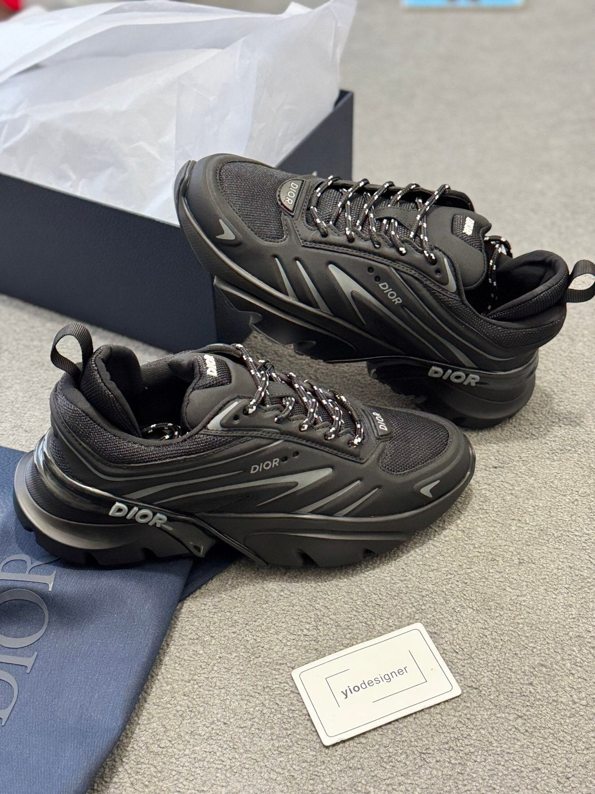 Dior B44 Blade Black Mesh Trainers