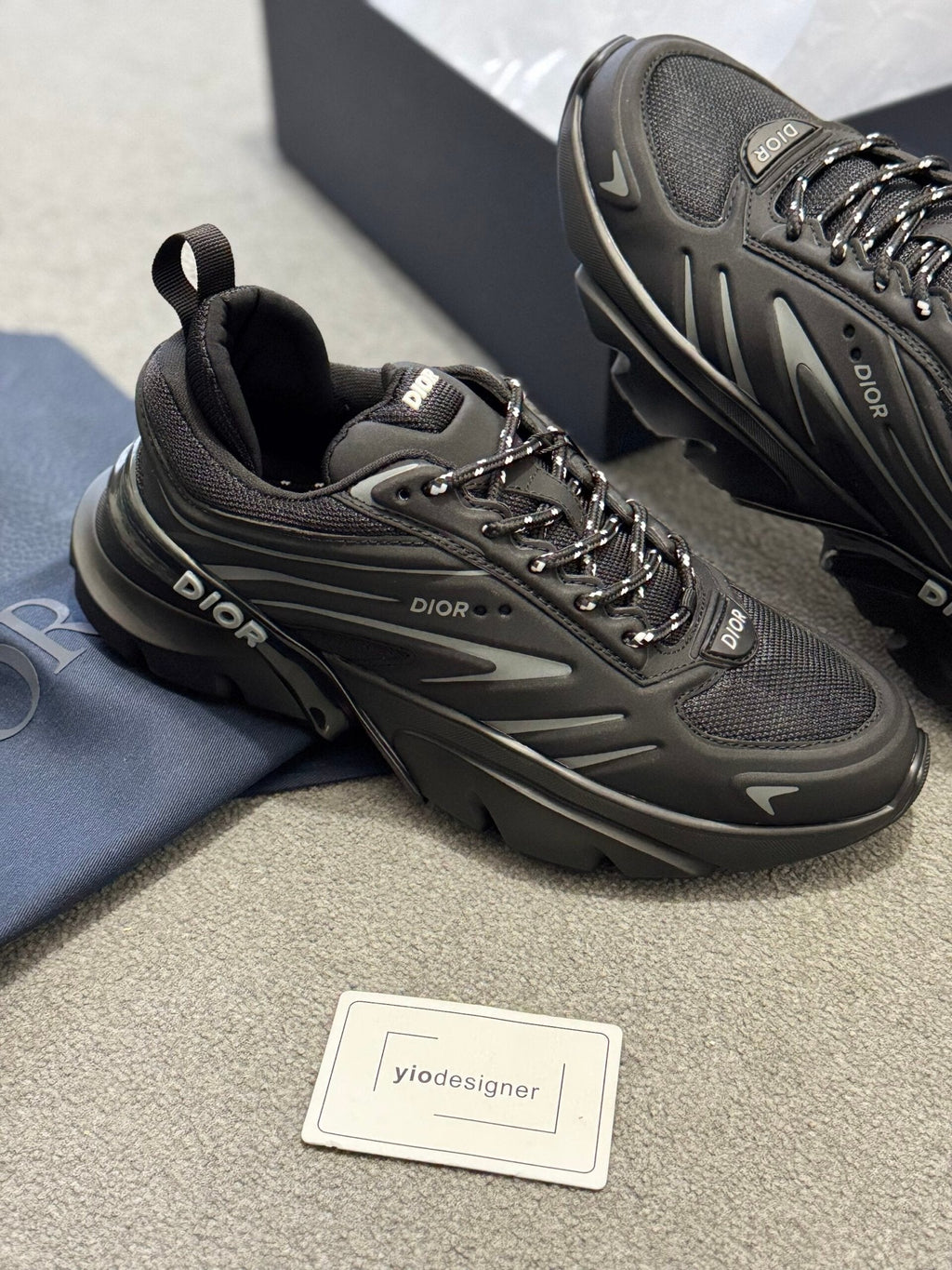 Dior B44 Blade Black Mesh Trainers