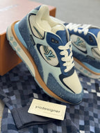 Louis Vuitton Run Away Blue Monogram Denim Trainers
