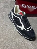 Gucci Re-Web Black GG Canvas Sneakers