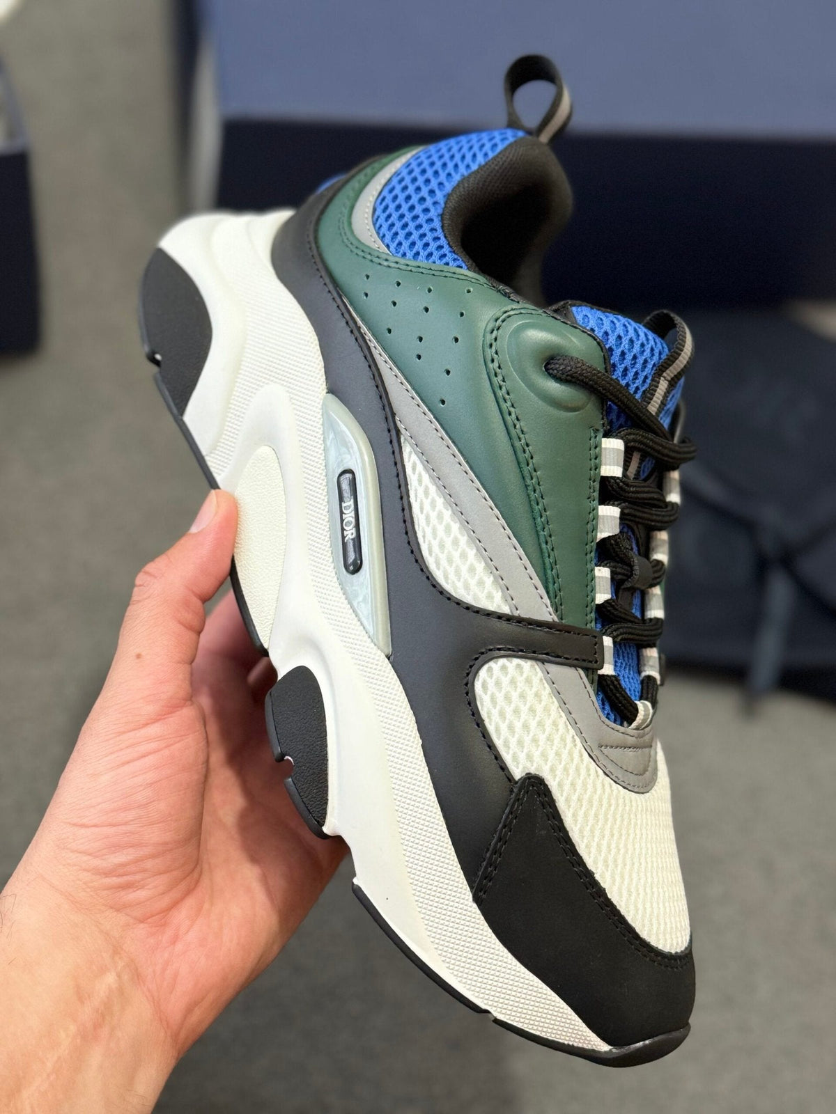 Dior B22 Blue Deep Green Trainers