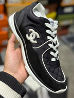 Chanel Black & White Trainers – Quilted Upper