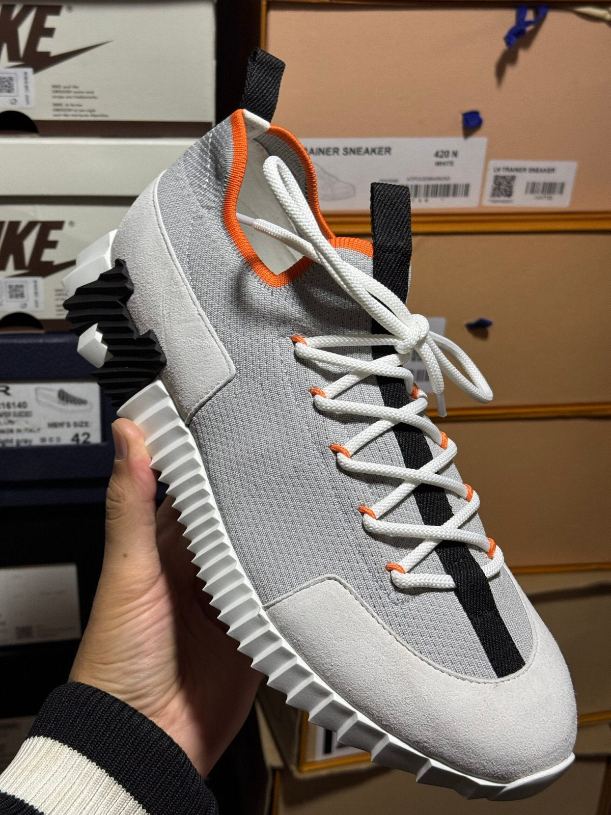 Hermès Bouncing Lift Slip-On Multicolore Beige Galet Trainers