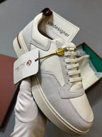 Loro Piana White Panelled Low-Top Sneakers