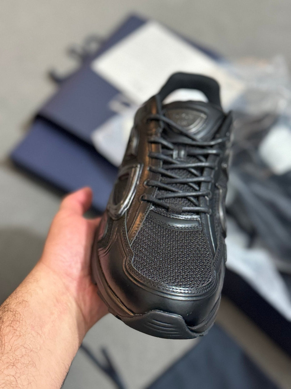 Dior B30 Black Trainers – Tonal CD Motif