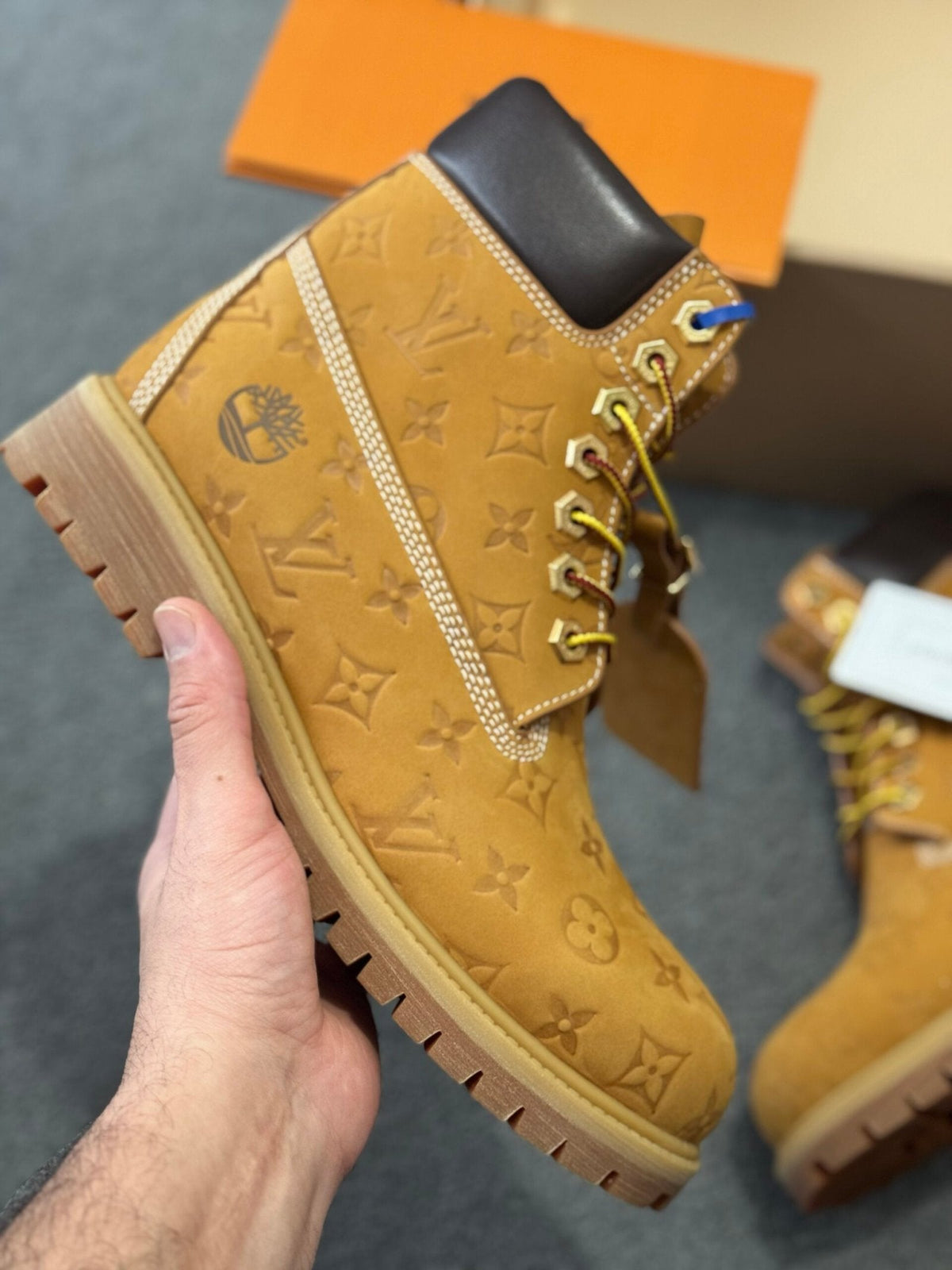 Louis Vuitton x Timberland 6-In Wheat Monogram Boots